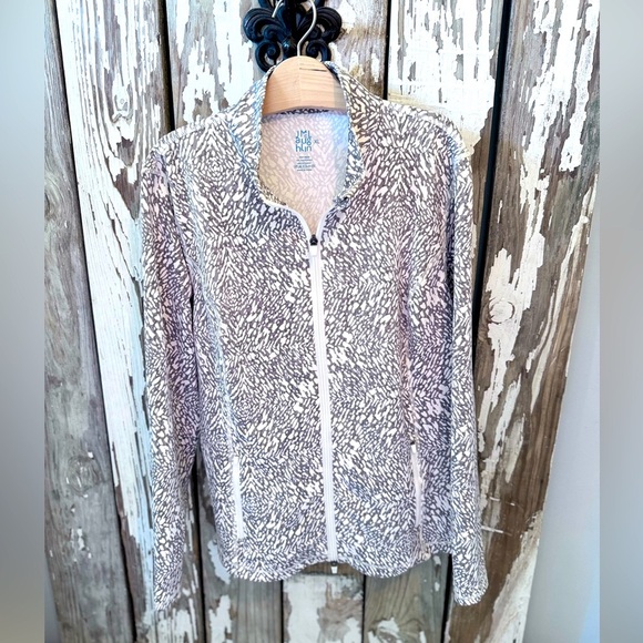 J. McLaughlin Jackets & Blazers - J McLaughlin Billie Zip up Jacket size XL Tan & Cream